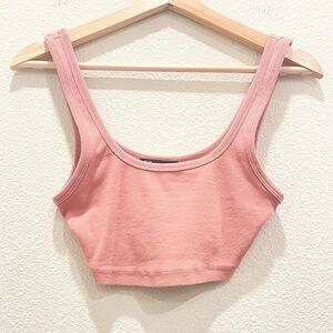 Pre-loved! ZARA Salmon Ribbed Crop Tank!